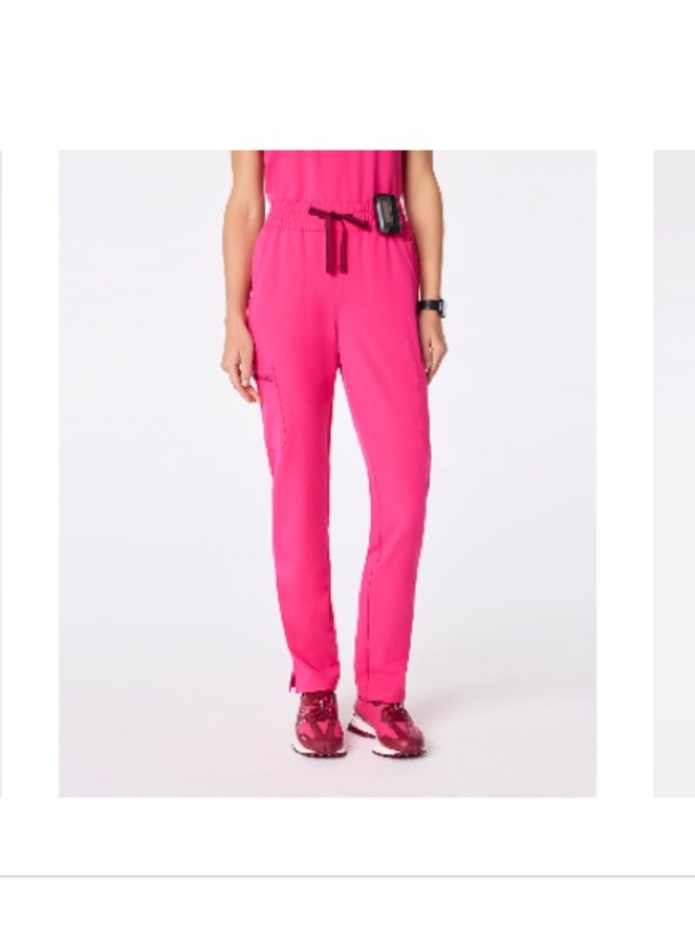 Figs Women's DOWA scrub pants, size small, shocking pink